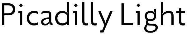 Picadilly Light Font