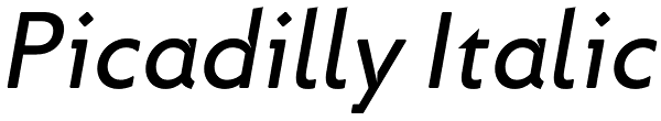 Picadilly Italic Font