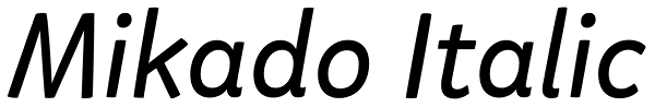 Mikado Italic Font