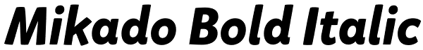 Mikado Bold Italic Font