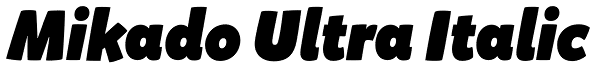 Mikado Ultra Italic Font