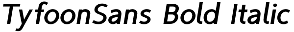 TyfoonSans Bold Italic Font