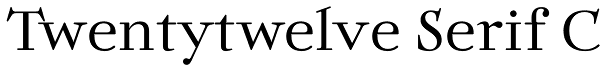 Twentytwelve Serif C Font
