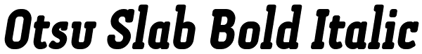 Otsu Slab Bold Italic Font