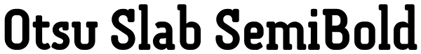 Otsu Slab SemiBold Font