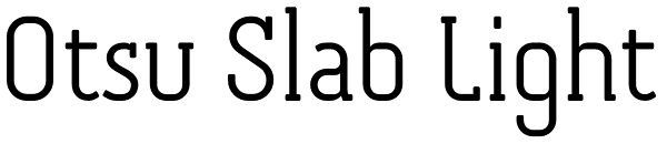 Otsu Slab Light Font