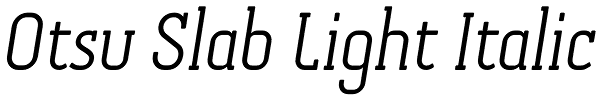 Otsu Slab Light Italic Font