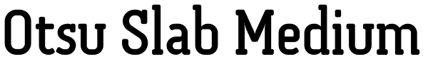 Otsu Slab Medium Font