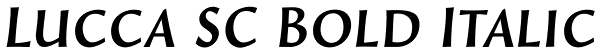 Lucca SC Bold Italic Font