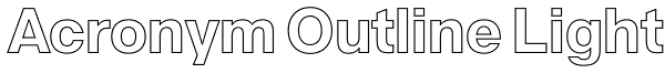 Acronym Outline Light Font