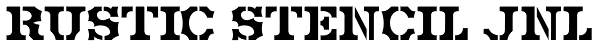 Rustic Stencil JNL Font