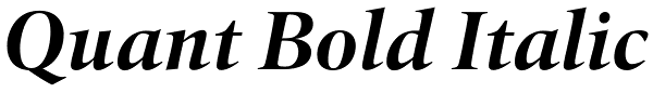 Quant Bold Italic Font