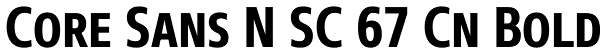 Core Sans N SC 67 Cn Bold Font