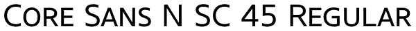 Core Sans N SC 45 Regular Font