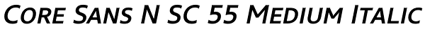 Core Sans N SC 55 Medium Italic Font