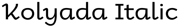 Kolyada Italic Font