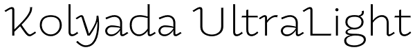 Kolyada UltraLight Font