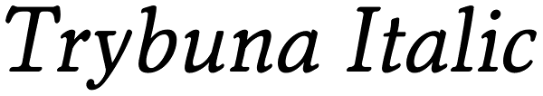 Trybuna Italic Font