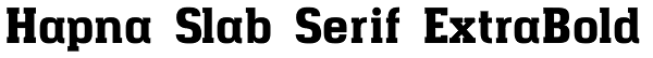 Hapna Slab Serif ExtraBold Font