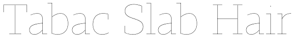 Tabac Slab Hair Font