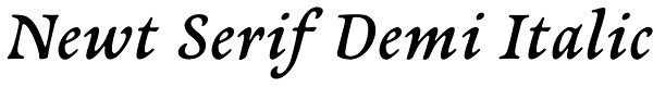 Newt Serif Demi Italic Font