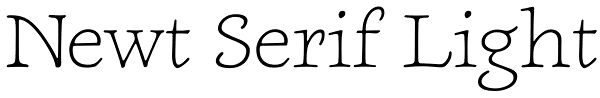 Newt Serif Light Font