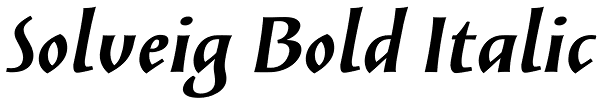 Solveig Bold Italic Font