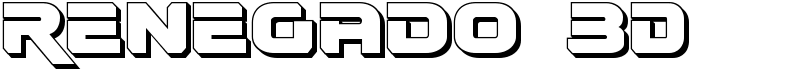 Renegado 3D Font