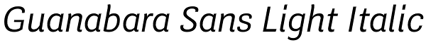 Guanabara Sans Light Italic Font