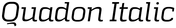 Quadon Italic Font