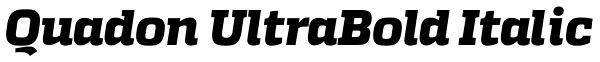 Quadon UltraBold Italic Font