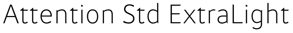 Attention Std ExtraLight Font