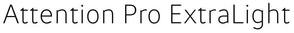 Attention Pro ExtraLight Font