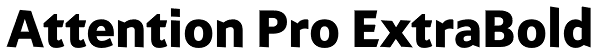 Attention Pro ExtraBold Font