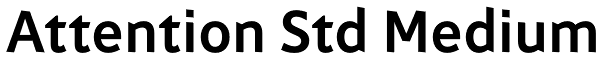 Attention Std Medium Font