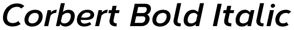 Corbert Bold Italic Font