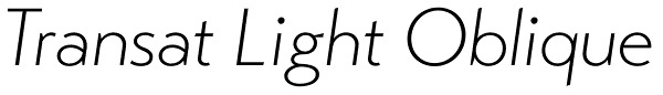 Transat Light Oblique Font