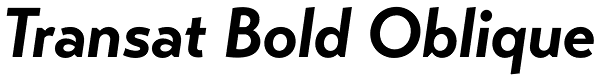 Transat Bold Oblique Font