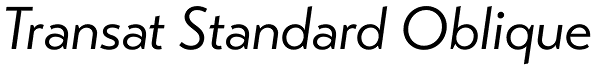 Transat Standard Oblique Font