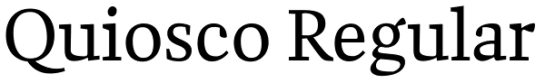 Quiosco Regular Font