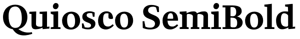 Quiosco SemiBold Font