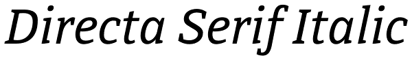 Directa Serif Italic Font