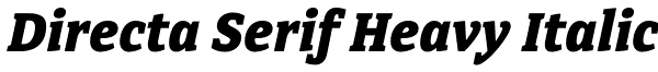Directa Serif Heavy Italic Font