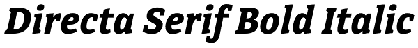 Directa Serif Bold Italic Font