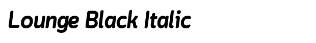 Lounge Black Italic Font