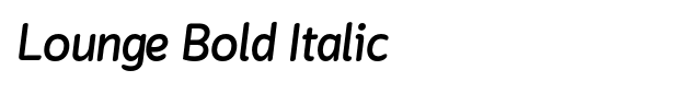 Lounge Bold Italic Font