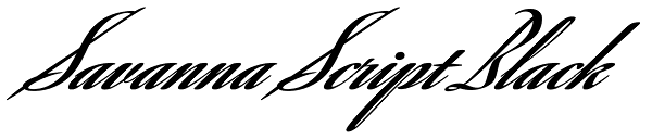 Savanna Script Black Font