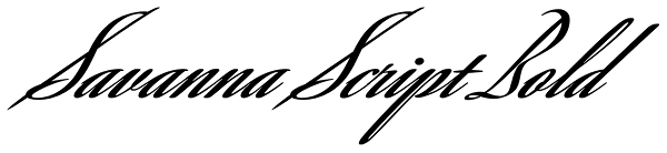 Savanna Script Bold Font