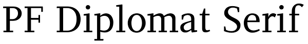 PF Diplomat Serif Font