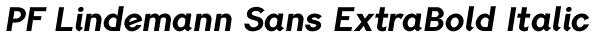 PF Lindemann Sans ExtraBold Italic Font